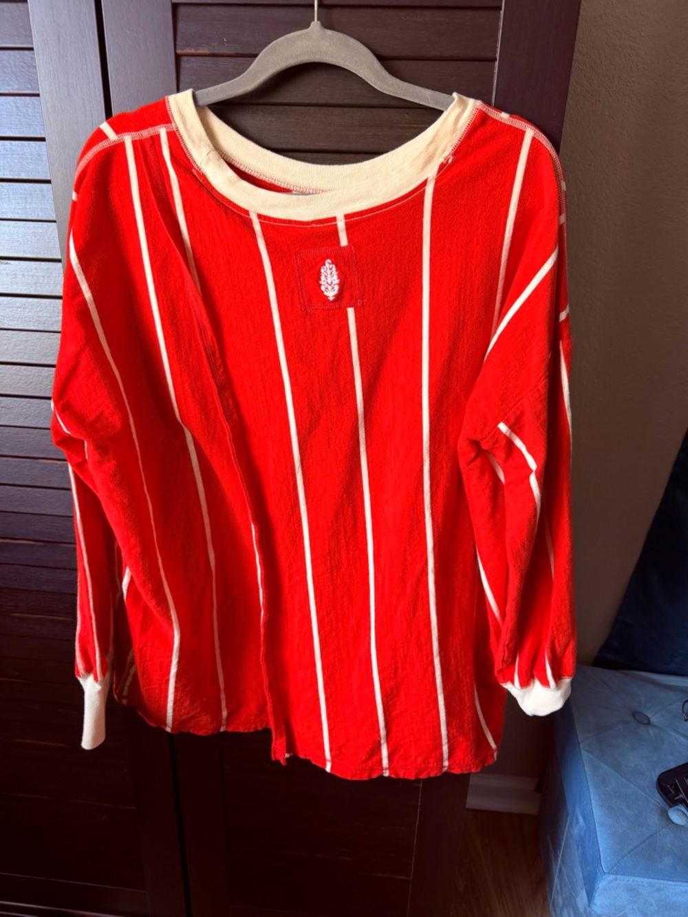 FP Movement by Free People Red Vertical-Stripe Long Sleeve Tee - Picture 2 of 4
